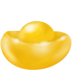 Lucky gold.Chinese new year png clip art. lucky element for decoration lunar new year festival.