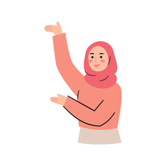 Muslim Woman with pointing finger 