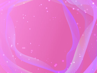 Vector background created by many lines, particles in gradient pink background