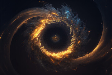 The motion of energy power explosion in the galaxy space. Wallpaper abstract graphic design. 