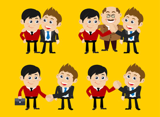 Friends and friendly relation concept 