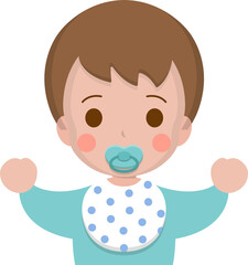 Cute little baby boy with pacifier