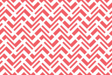Abstract geometric pattern with stripes, lines. Seamless vector background. White and pink ornament. Simple lattice graphic design