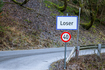 Auffahrt zum Loser im Ausseerland, Salzkammergut - Steiermark in Österreich