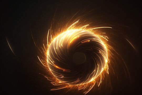 Abstract effect graphic design. wallpaper background. Beautiful light and power energy exploding in the dark space. 