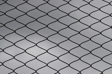 Fototapeta premium A steel pattern fence in a dark sky background can create a dramatic and bold look. The contrast of the bright steel pattern against the dark sky can be quite striking.