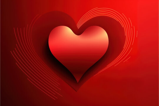 Red heart Valentine's Day, Generative AI