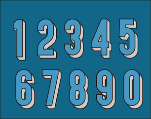 Retro Numbers font, Retro Numerals	