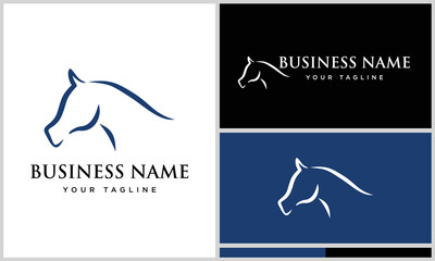hand drawn horse logo template