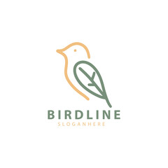 Bird line creative design logo template inspiration