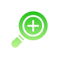 zoom flat gradient icon