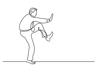 continuous line drawing business persons pushing hard - PNG image with transparent background