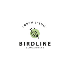 Bird line creative design logo template inspiration