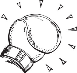 doodle vector boxing gloves