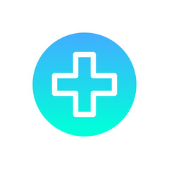 Obraz premium hospital flat gradient icon