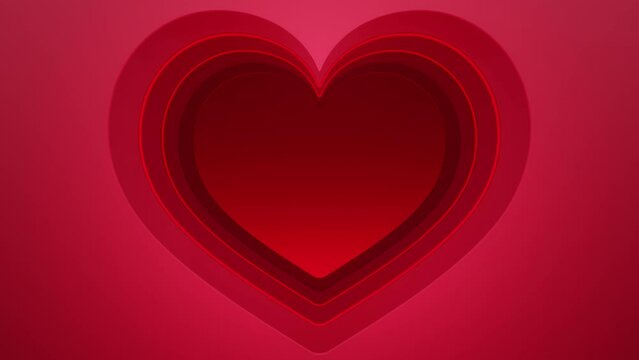 heart wavy red layers with neon valentine background. glowing gold colour neon blinking, 4k resolution.