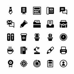 Minimal Office mixed line icons set - Simple mixed line elements, graphic design illustrations - simple symbols collection. Vector mixed line icons