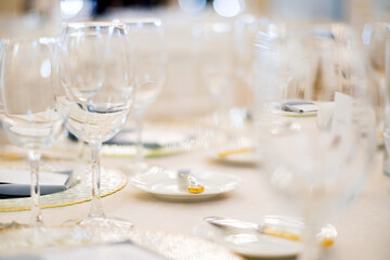 wedding table in the restaurant