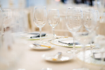 wedding table in the restaurant