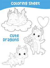 Obraz premium Educational printable coloring worksheet. Cute unicorn illustration. Vector outline for coloring page.