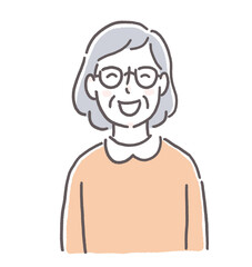 シニア女性　アイコン
