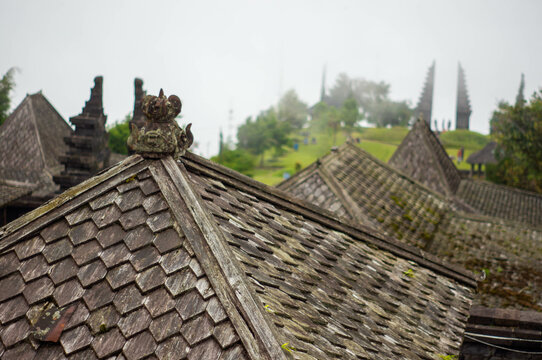 Ancient roof style captured in Cetho Temple