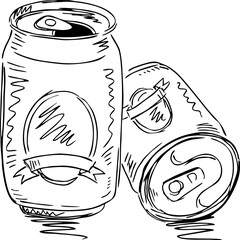 Doodle of Can beer vector