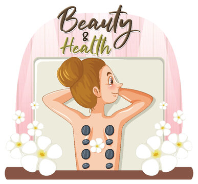 Beauty and health text design for banner or poster