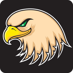 Mascot Head of an Eagle, vector illustration
