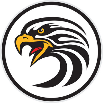 Mascot Head of an Eagle, vector illustration
