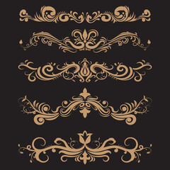 collection of elegant vintage borders