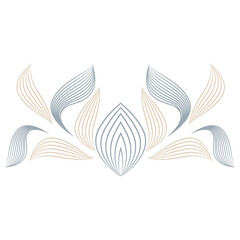 flower petals, floral ornament, decorative design element 