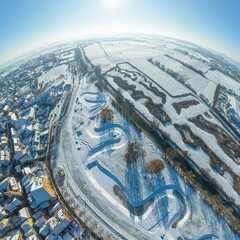 Die Altmühl bei Gunzenhausen im Fränkischen Seenland im winterlichen Sonnenschein
