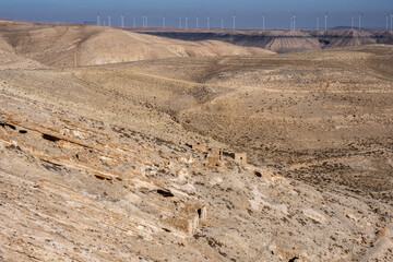 delightful endless panoramic views of the nature of Jordan on a sunny day