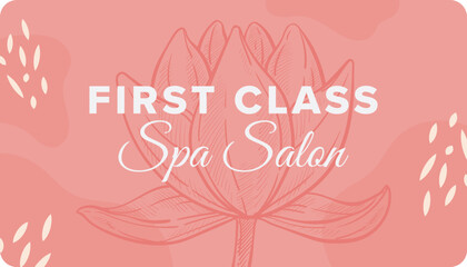 Obraz na płótnie Canvas First class spa salon, business card logotype