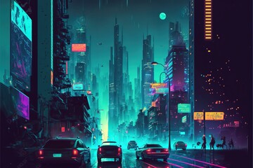 cityscape futuristic world