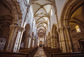 Interior of famous roman style Jáki church Hungary © Zsolt Biczó