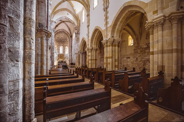Interior of famous roman style Jáki church Hungary © Zsolt Biczó