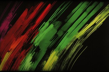 Abstract colorful background in colors of Black History Month: Yellow Green Red Black with copy space for text