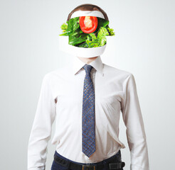 A healthy man wearing tie, shirt and trouser for 2023. Good health