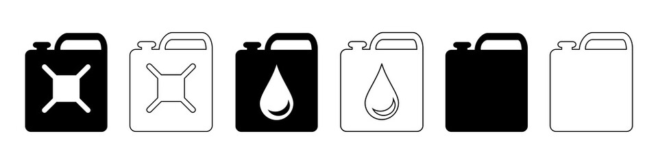 Canister icon set. Vector illustration isolated on white background