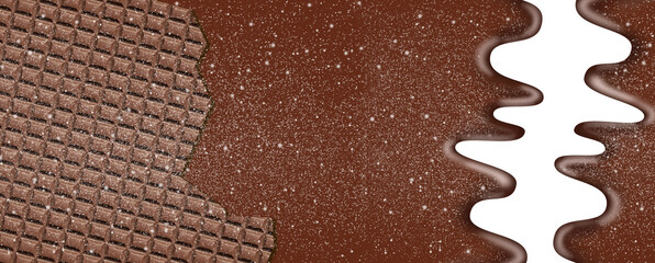 バレンタインデーの溶けるチョコのフレーム