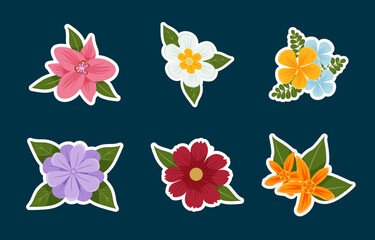 Beautiful Spring Flower Sticker Design