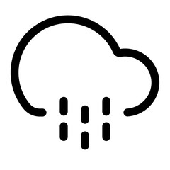 cloud-snow line icon