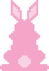 Fototapeta premium Rabbit pixel art vector illustration. rabbit image or clip art. 