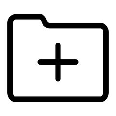 Obraz premium folder plus line icon
