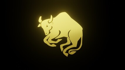 Taurus. Zodiac sign. Horoscope. Space flight through the constellation. High quality 4k footage