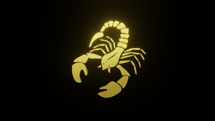 Scorpio. Zodiac sign. Horoscope. Space flight through the constellation. High quality 4k footage