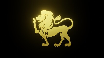 Leo. Zodiac sign. Horoscope. Space flight through the constellation. High quality 4k footage