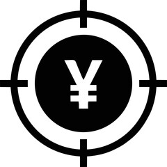 focus icon symbol in a white background, goal target icon symbol on the white background	